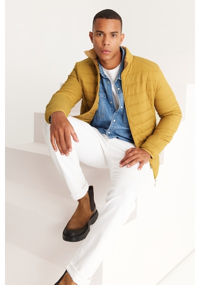 Ac&Co / Altınyıldız Classics Standart Fit Normal Kesim Dik Yaka Erkek Mont Sarı