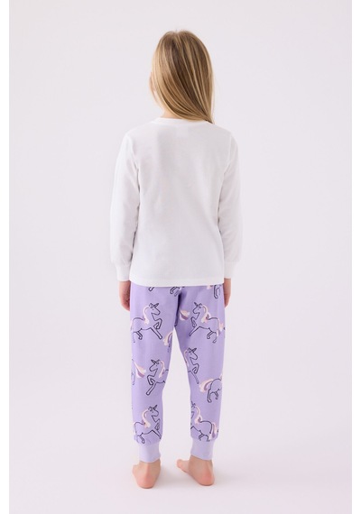 Rolypoly Kız Çocuk Beyaz Pijama Takımı Beyaz