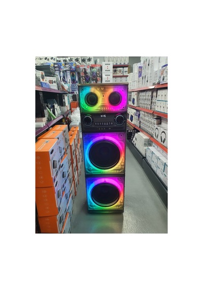 200w Büyük Boy Hoparlör 130cm 2 Adet Kablosuz Karaoke Mikrofonlu Şarjlı Bluetooth Speaker