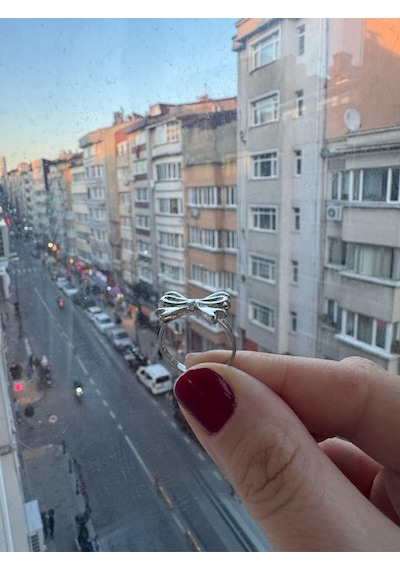 Fiyonk Gotik Tarz Kız Ayarlanabilir Gotik Yüzük Gümüş