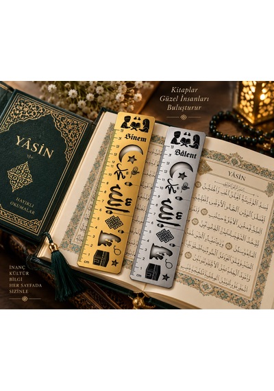Kişiye Özel Yeni Nesil Kitap Ayracı Dini Semboller