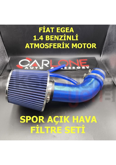 Fiat Egea 1.4 Benzinli Krom Borulu Spor Açık Hava Filtre Seti -boru Çapı 7,6cm-uzunluk 23cm
