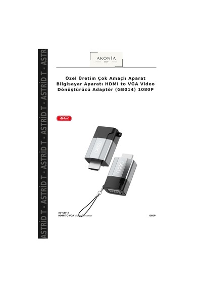 Özel Üretim Çok Amaçlı Aparat Bilgisayar Aparatı Hdmı To Vga Video Dönüştürücü Adaptör Gb014 1080p