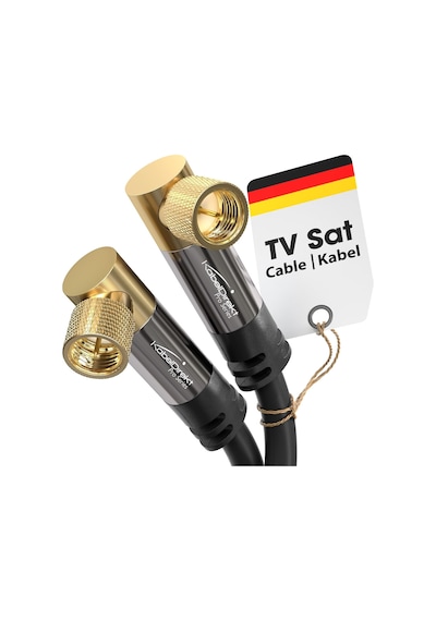 Sat/anten Kabluso, Koaksiyel Kablolar 90 Açılı 1m 4k Tv Uydu Kablosu, F Konnektör 0,5-30m Arasında Mevcut Radyo/tv, Dvb-t, Dvb-c, Dvb-s/dvb-s2, İnternet, Siyah