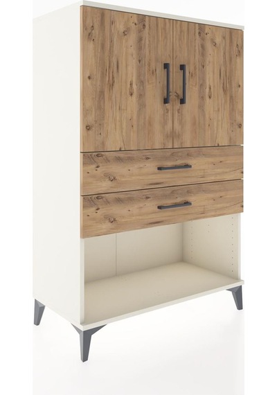Hyperion Dolap 2 Raflı 2 Çekmeceli 2 Kapaklı 88x44x134 Aytaşı-çam Aytası