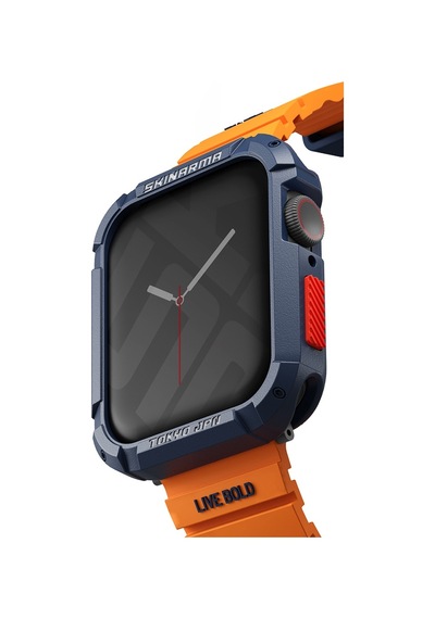 Watch 44mm Skinarma Kurono Buzlu Tasarım Sert Pc Kasa Koruyucu Mavi