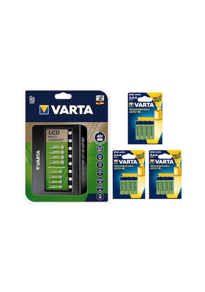 Varta Multi Plus 8Li Şarj Cihazı 12*800 Mah Aaa Şarjlı Pil
