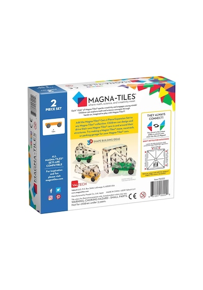 Magna-tiles - Arabalar - 2 Parça Expansion Set: Yeşil & Sarı