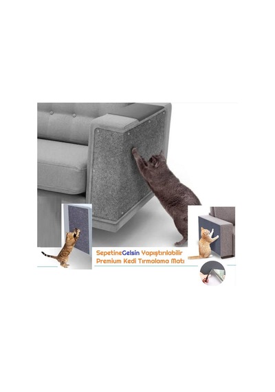 Sepetinegelsin Yapıştırılabilir Premium Kedi Tırmalama Matı
