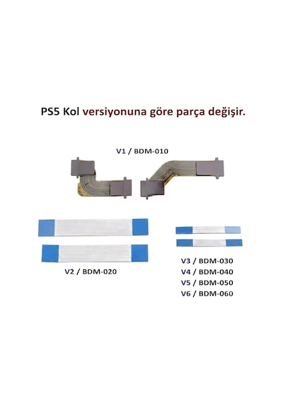 Ps5 V3 Kol Tetik Flex L1 L2 R1 R2 Omuz Tuşu Kablo Seti Versiyon 3 Uyumlu Bdm-030 Yedek Parça Beyaz
