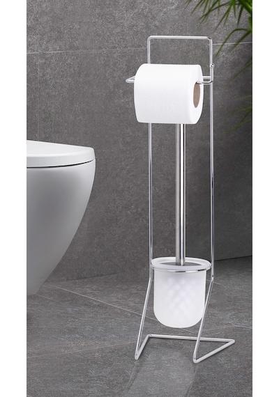 Okyanus Home Krom Yedekli Wc Kağıtlık ve Wc Fırçalık AKB-849