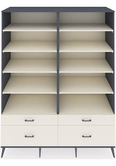 Kronos Gardrop 10 Raflı 4 Çekmeceli 4 Kapaklı 176x59x221 Antrasit-aytaşı Aytaşı Kronos Gardrop 10 Raflı 4 Çekmeceli 4 Kapaklı 176x59x221 Antrasit-aytaşı Aytaşı