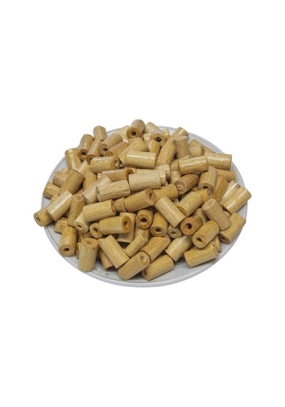 15 Mm Silindir Ham Rengi 15x8 Mm Ahşap Boncuk 35 Gr 90 Adet