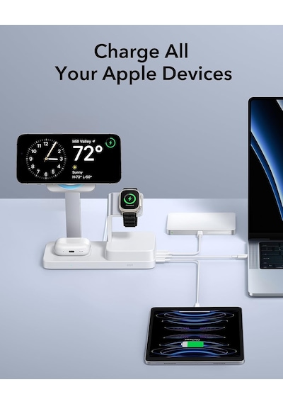 100 W 6'sı 1 Arada Gan Şarj İstasyonu, Cryoboost, Magsafe Şarj Standı İle Uyumlu, Manyetik Kablosuz Şarj Cihazı, İphone 17e/17/16/15/14/13, Apple Watch, Airpods 4/3/2/pro, Usb-c/a Cihazları İçin Çok Renkli 100 W 6'sı 1 Arada Gan Şarj İstasyonu, Cryoboost, Magsafe Şarj Standı İle Uyumlu, Manyetik Kablosuz Şarj Cihazı, İphone 17e/17/16/15/14/13, Apple Watch, Airpods 4/3/2/pro, Usb-c/a Cihazları İçin Çok Renkli