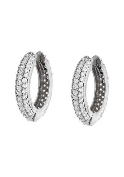 Gümüşhediyeal Starlight Diamond Zirkon Taşlı Maxi Halka Tasarım 925 Ayar Gümüş
