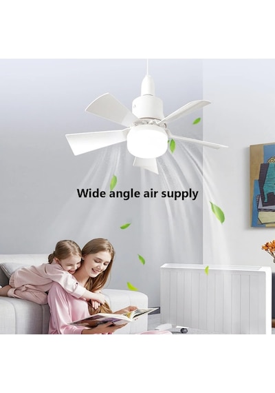 82 Watt Vantilatör 3 Kademe Hız Dimmerli 3 Renk Led Işık Cata Karayel Kumandalı Fan Torch Led Ampul Çok Renkli
