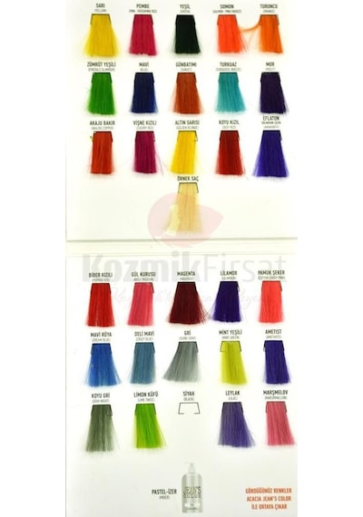 Renkli Saç Boyası Jeans Color 250 Ml Seç Beğen Iste!!! (406320108)