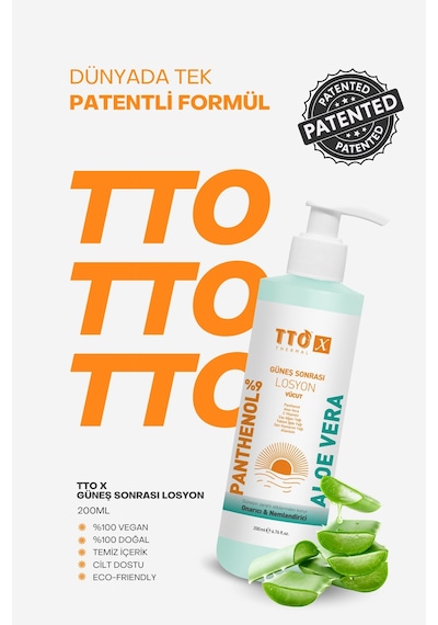 Tto X Aloe Vera Güneş Sonrası Onarıcı ve Nemlendirici Losyon 200 ML