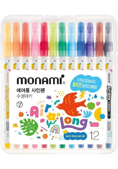 Monami Airlong Kurumayan Keçeli Kalem 12'li Paket