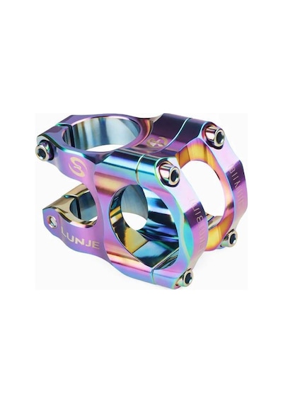 Lunje Alüminyum 31,8mm Mtb Freeride Gidon Boğazı Bisiklet Gidon Boğazı Rainbow Oil Slick Renk Boğaz Turuncu
