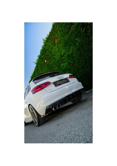 Audi A3 8v Sportback 2013-2016 Uyumlu Arka Difüzör Ve Yan Flap Seti Sportif Body Kit Görünümü