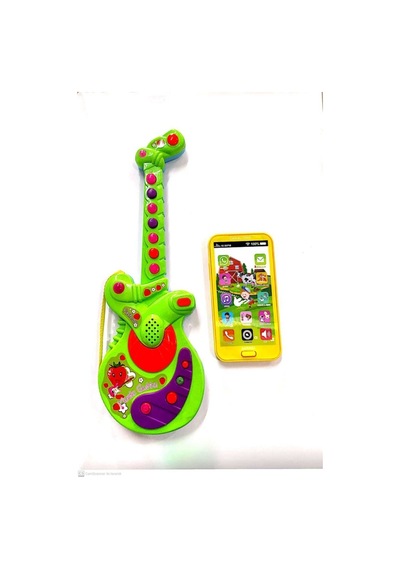 Iki Ürün Bir Arada Türçe Müzikli Gitar Ve Dokunmatik Türkçe Müzikli Ilk Telefonum