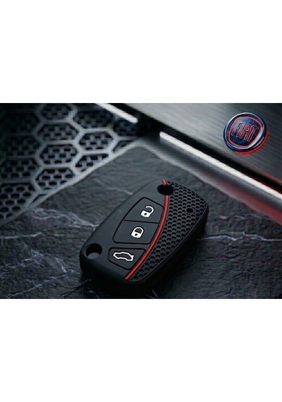 Fiat Fiorino - Linea Sıstalı 3 Buton Anahtar Kumanda Koruma Kılıfı Petek Desenli