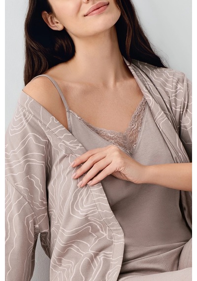 Pierre Cardin 9099-s 3'lü Pijama Takımı VİZON