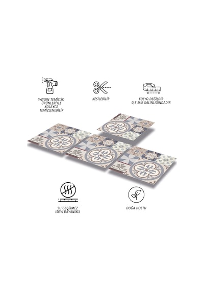 Tink KENDİNDEN YAPIŞKANLI ALASKA DESENLİ PVC KARO 30X30 CM