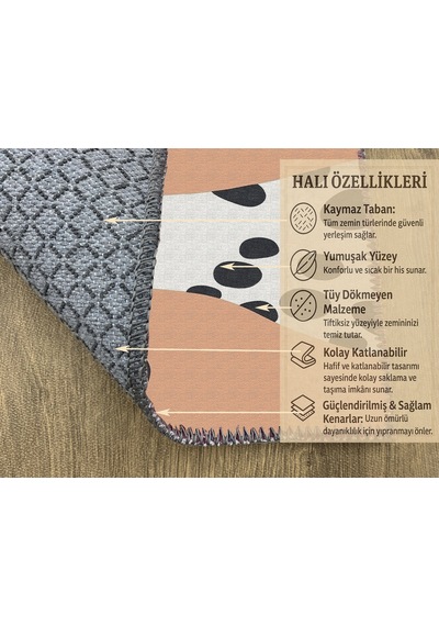 Turkıshrug Kıngdom Sevimli Köpek Figürlü Çocuk Halısı, Renkli Ve Eğlenceli Oyun Odası Halısı Çok Renkli