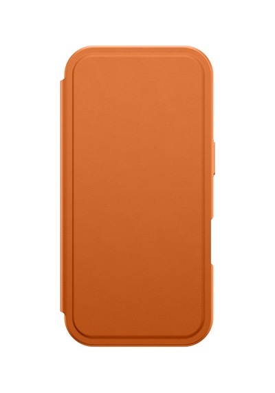 Apple Uyumlu iPhone 17 Pro Max Pu Kartlıklı Kapaklı Amazingthing Glamour Foilo Serisi Kılıf Turuncu Turuncu