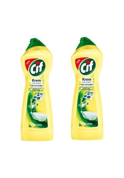 Cif Krem Mikro Kristaller Yüzey Temizleyici Limon Kokulu 2 x 750 ML