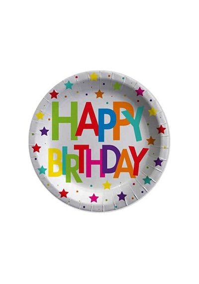 Thb7214 Superstar Birthday Tabak 23 Cm 8 Adet