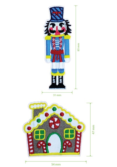 Pin Your Patch New Year Christmas Yeni Yıl Patch Set Patch Yama Seti Koyu Kırmızı