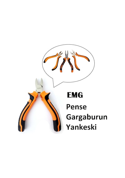 5 Li Set Mini Pense Seti Yan Keski Kargaburun Düz Ve Yıldız Torna