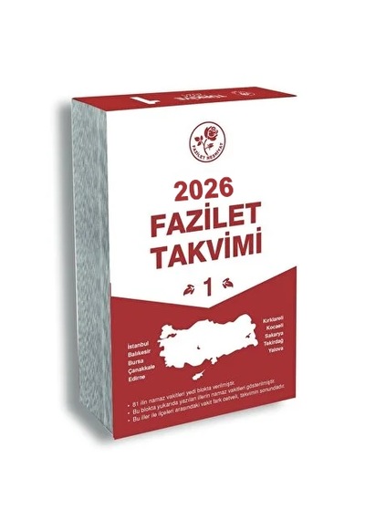 Fazilet Neşriyat 2026 Fazilet Blok Takvimi 7 Bölge Yurtiçi Duvar Takvimi