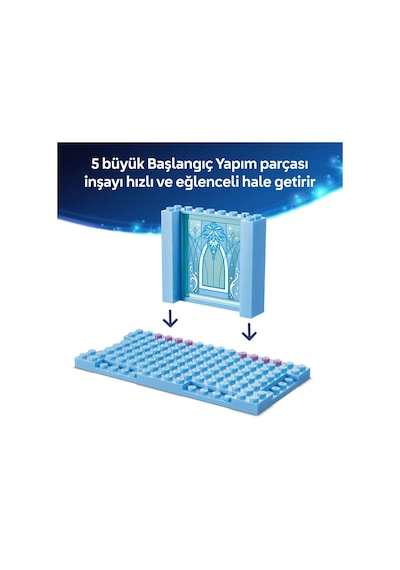 LEGO® ǀ  Disney Princess Karlar Ülkesi Elsa'nın Şatosu ve Kızak Macerası 43281 – 4 Yaş ve Üzeri Çocuklar için Yapım Seti  (216 P)