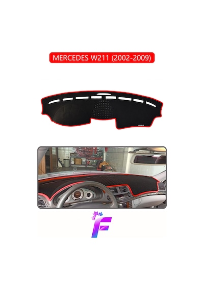 Mercedes W211 2002-2009 Uyumlu Torpido Örtüsü Yansıma Önleyici Kolay Montaj Tam Koruma H27 Torpido Halısı