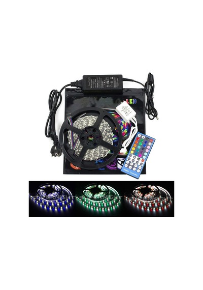 Tr Rgbw Led Şerit 12 V Esnek Led Işık Bandı 5 M / 16,4 Ft 300 Led 5050 Smd Led Kit Işık Çubuğu, 44 Tuşlu Ir U