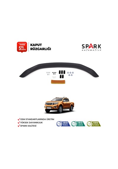 Nissan Navara 2016-2021 Yıl Aralığı Uyumlu Kaput Rüzgarlığı 3mm