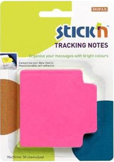 Stıckn Trackıng Notes 70x70 MM Neon Pembe 50 Yaprak Not Kağıdı 4-
