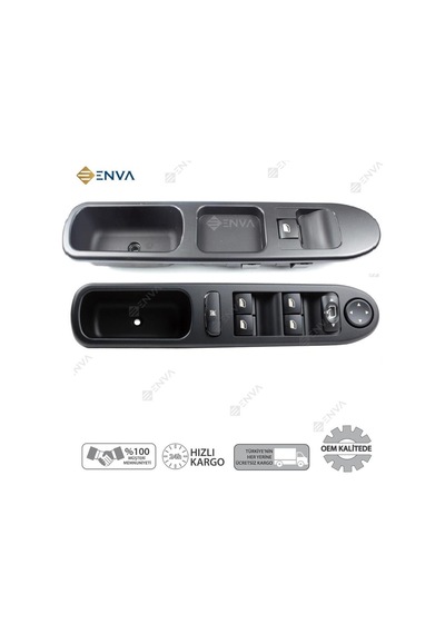Peugeot 307 Sağ Sol Cam Açma Düğmesi Anahtarı Takımı 2001-2008