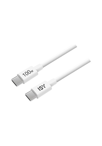 Isy IUC-0028 100W braided E-Mark çipli USB-C 1m Şarj Kablosu