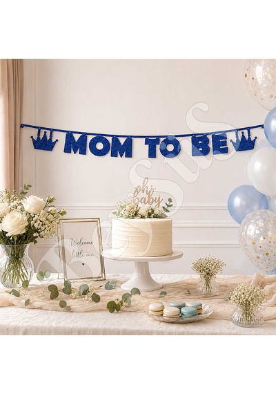 Mom To Be Eva Banner Mavi