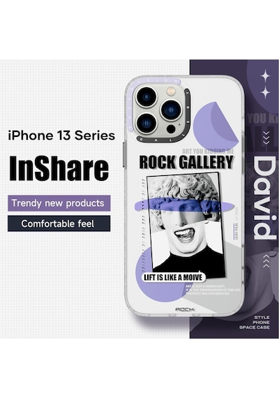 Rock Apple Uyumlu iPhone 13 Pro Max Kılıf Inshare Serisi - David David