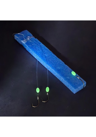 3 İğneli Hazır Takım - Fishack - Glow Boncuklu - 1 Adet