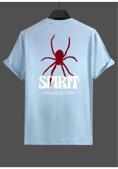 Kozia Outdoors Malkoçbey Spırınt Baskılı Overisze Unisex Basic T-shirt Bebe Mavi