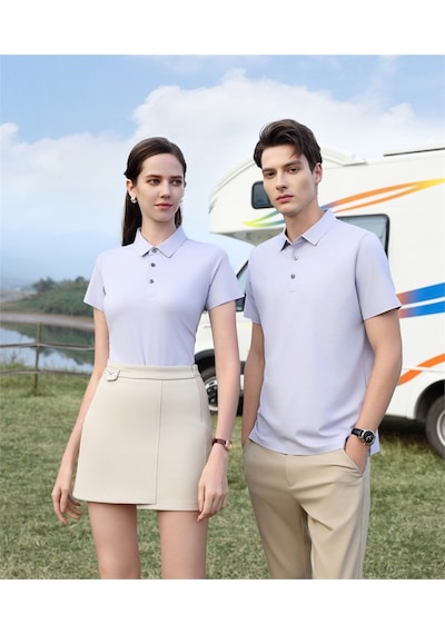 New Performance Premium Polo T-shirt 67.1% Nylon 22.0% Pamuk 10.9% Spandex Mor