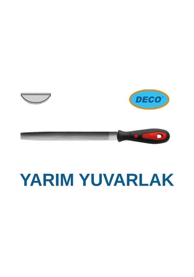 Deco Saplı Yarım Yuvarlak Eğe İnce Diş - 150-6''