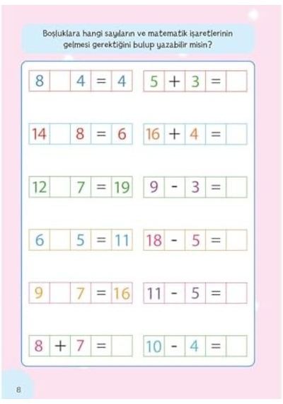 Küçük Dahiler Etkinliklerle Matematik 1. Kitap 5-6 Yaş